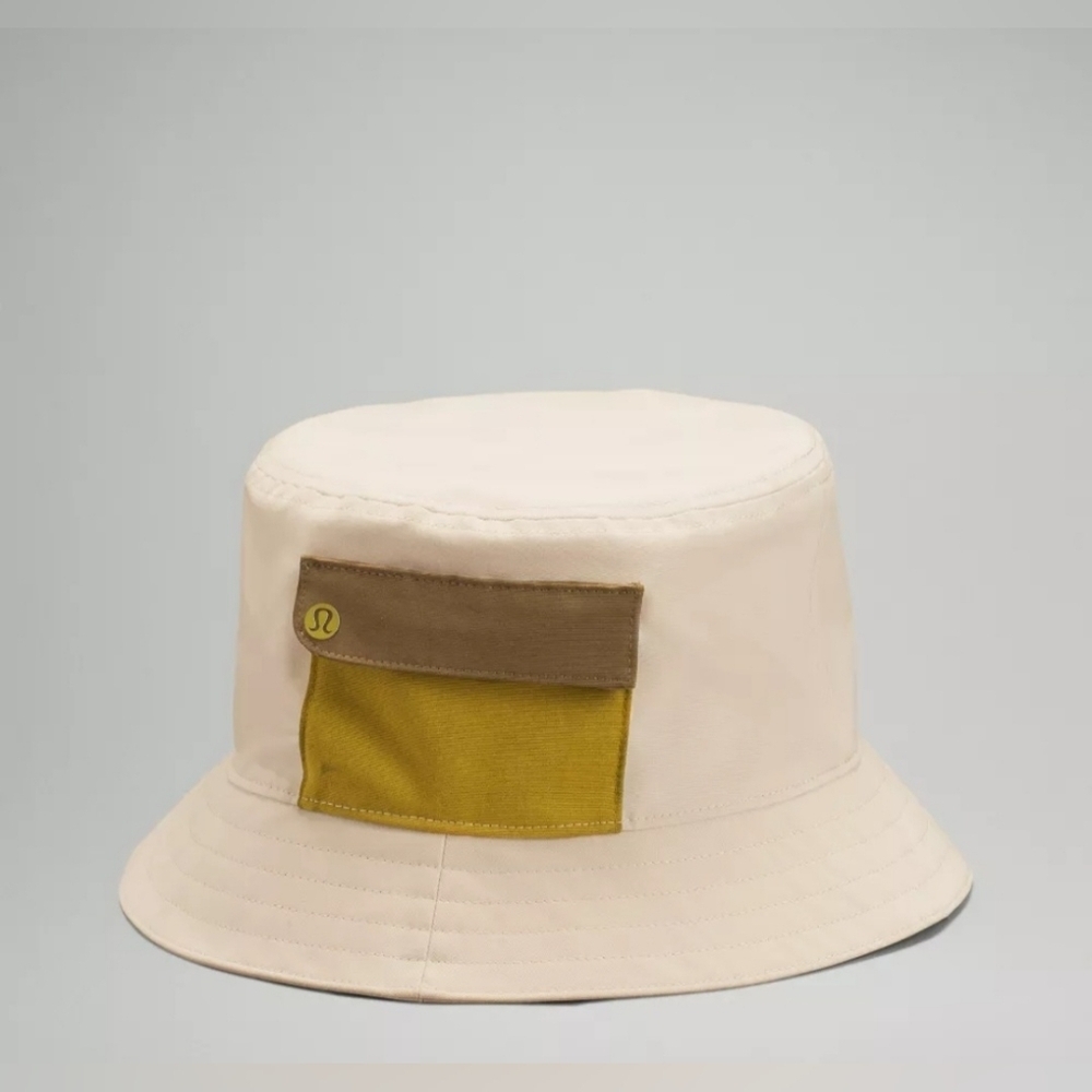 lululemon Cream Interior Bucket Hat with Subtle Tan Trim